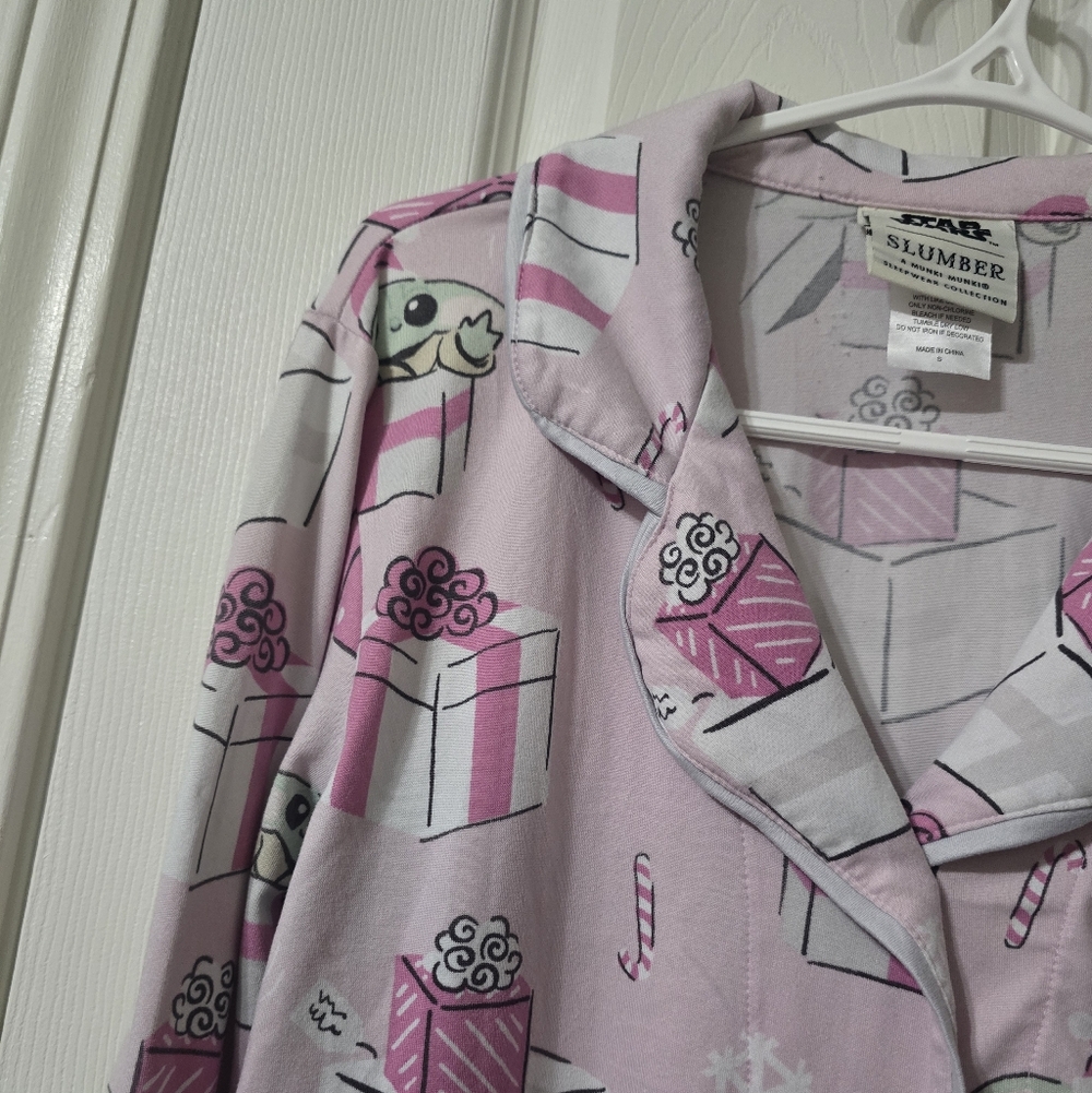 Star Wars x Munki Munki Baby Yoda Grogu Christmas Holiday Pajama Set, Sz Small. - Picture 5 of 12